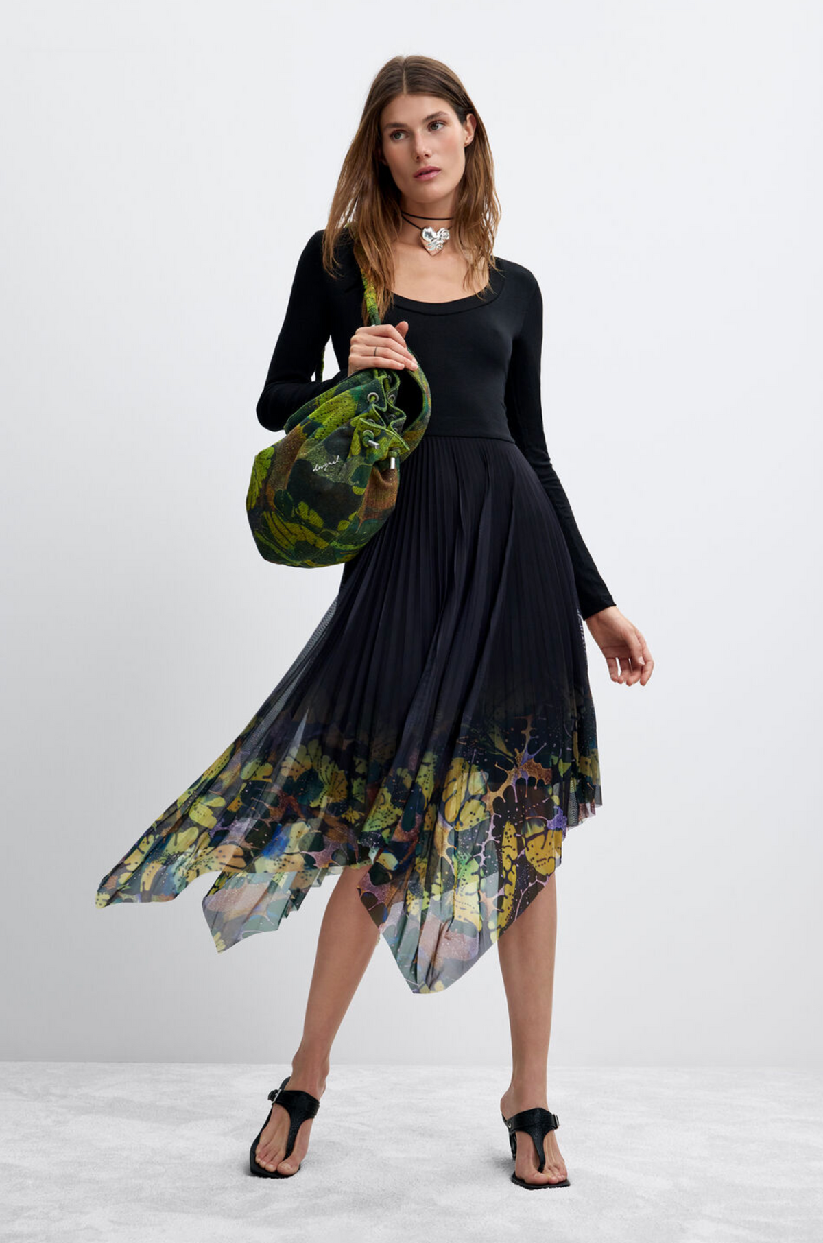 Desigual Alba Lacroix dress, long sleeve VK10