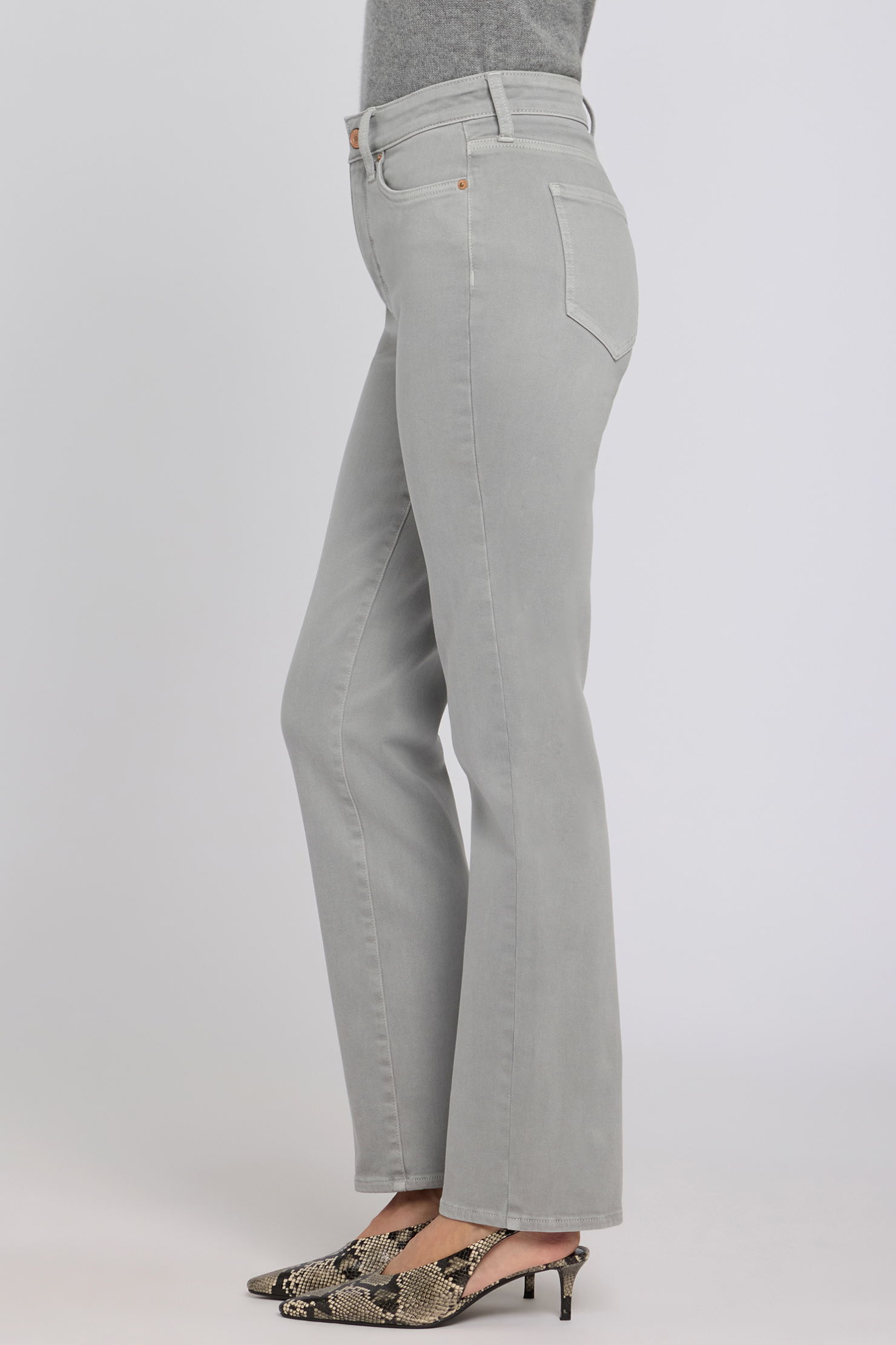 NYDJ Marilyn straight jeans, HIGH rise Retro Espresso and Skyscraper washes