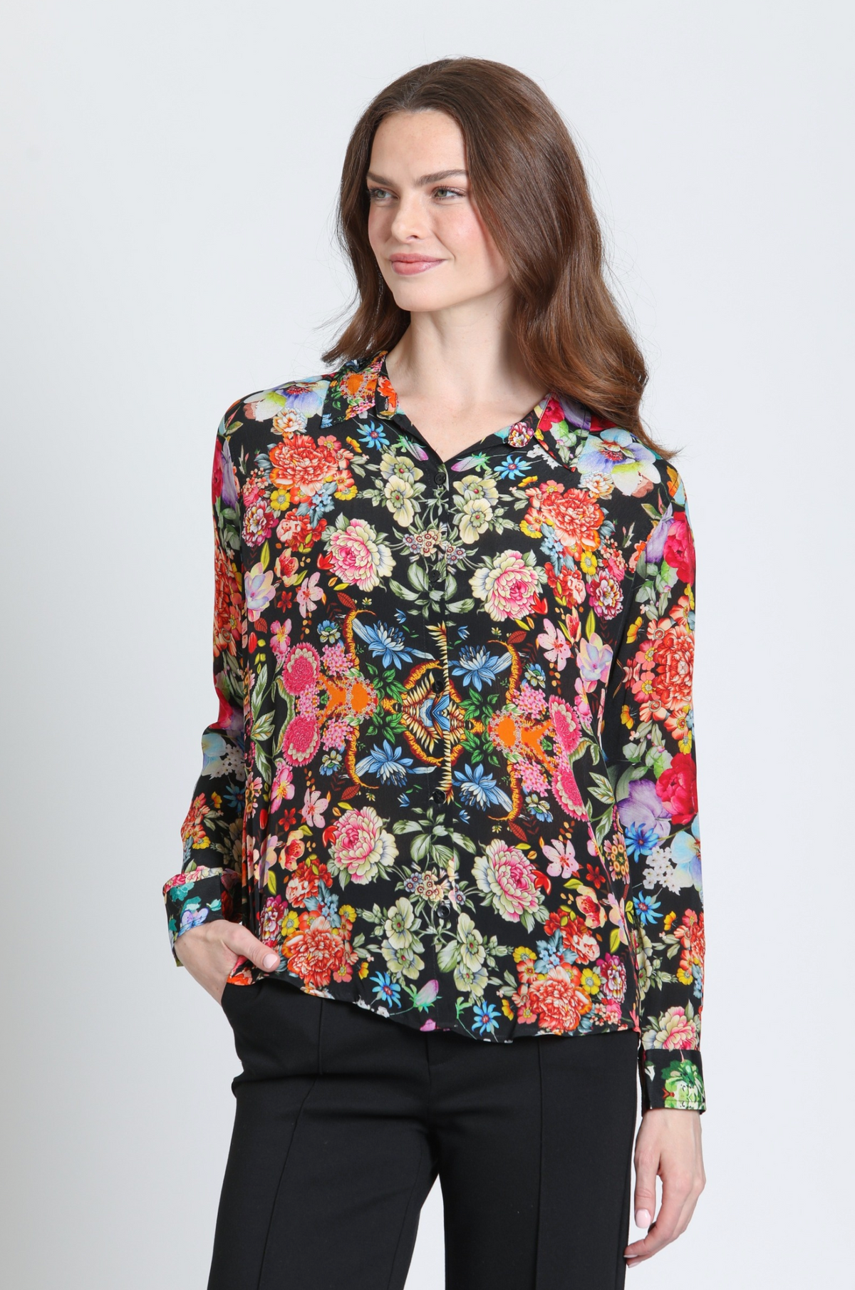 APNY shirt, Canyon Rose Multi crepe