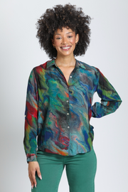 APNY shirt, Emerald Aura Multi crepe