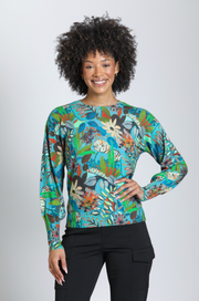 APNY sweater, Teal & Toasted