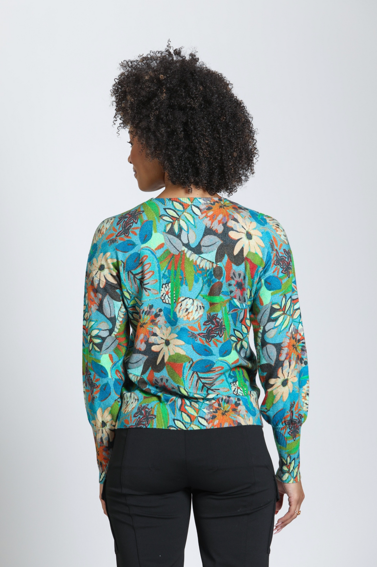 APNY sweater, Teal & Toasted