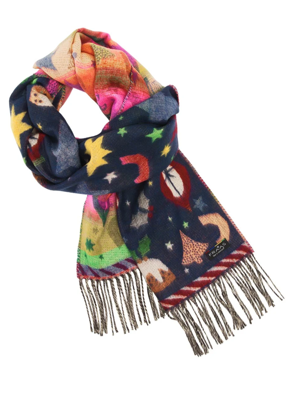 Fraas scarf 625520, Figgy Puddin' Christmas cashmink (2 colors)