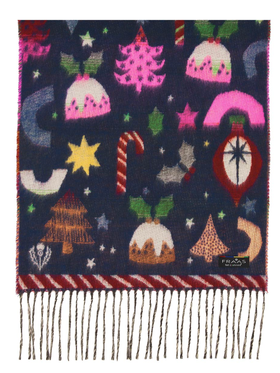 Fraas scarf 625520, Figgy Puddin' Christmas cashmink (2 colors)