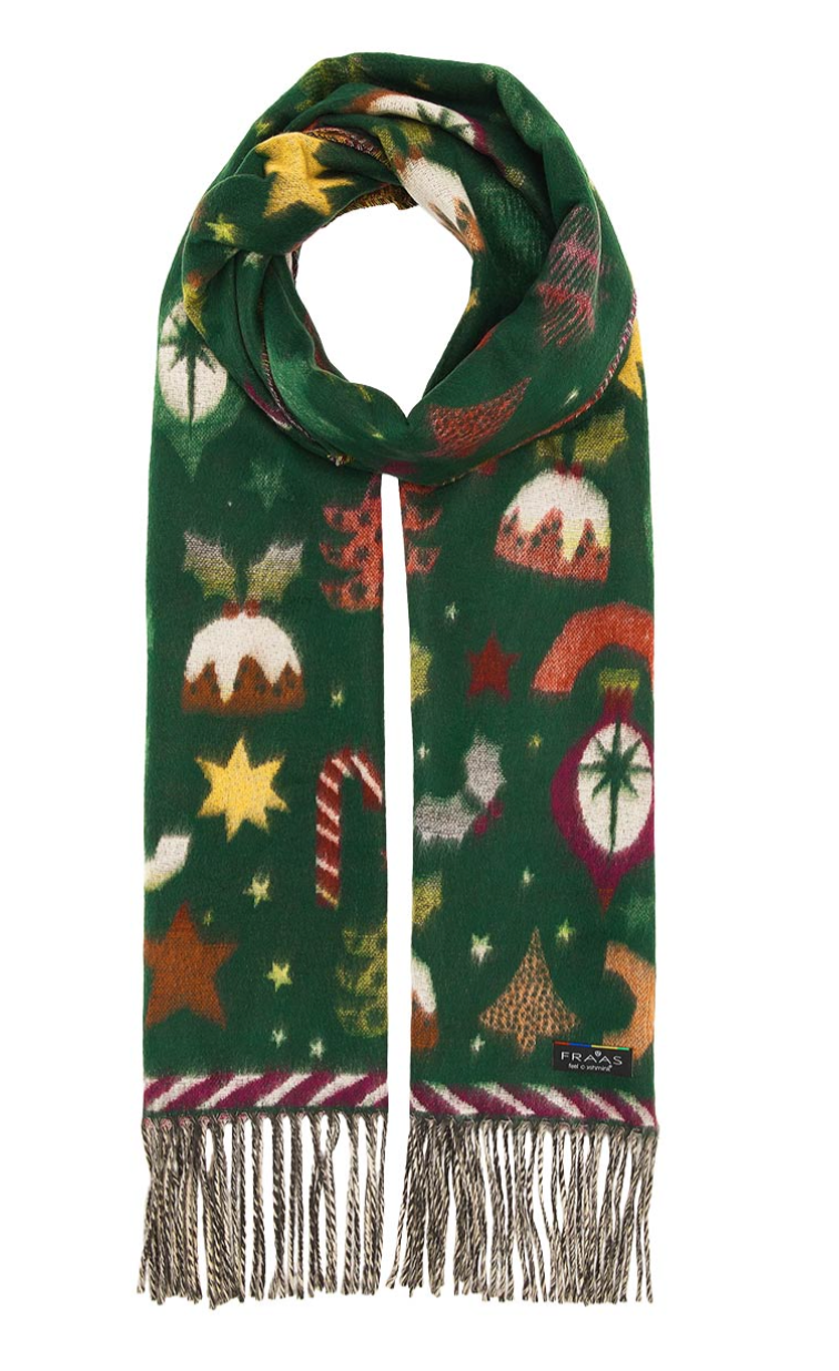 Fraas scarf 625520, Figgy Puddin' Christmas cashmink (2 colors)