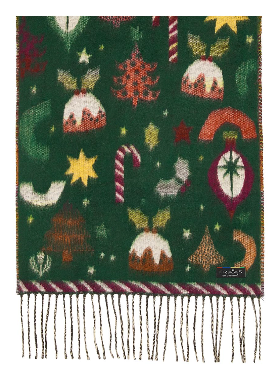 Fraas scarf 625520, Figgy Puddin' Christmas cashmink (2 colors)