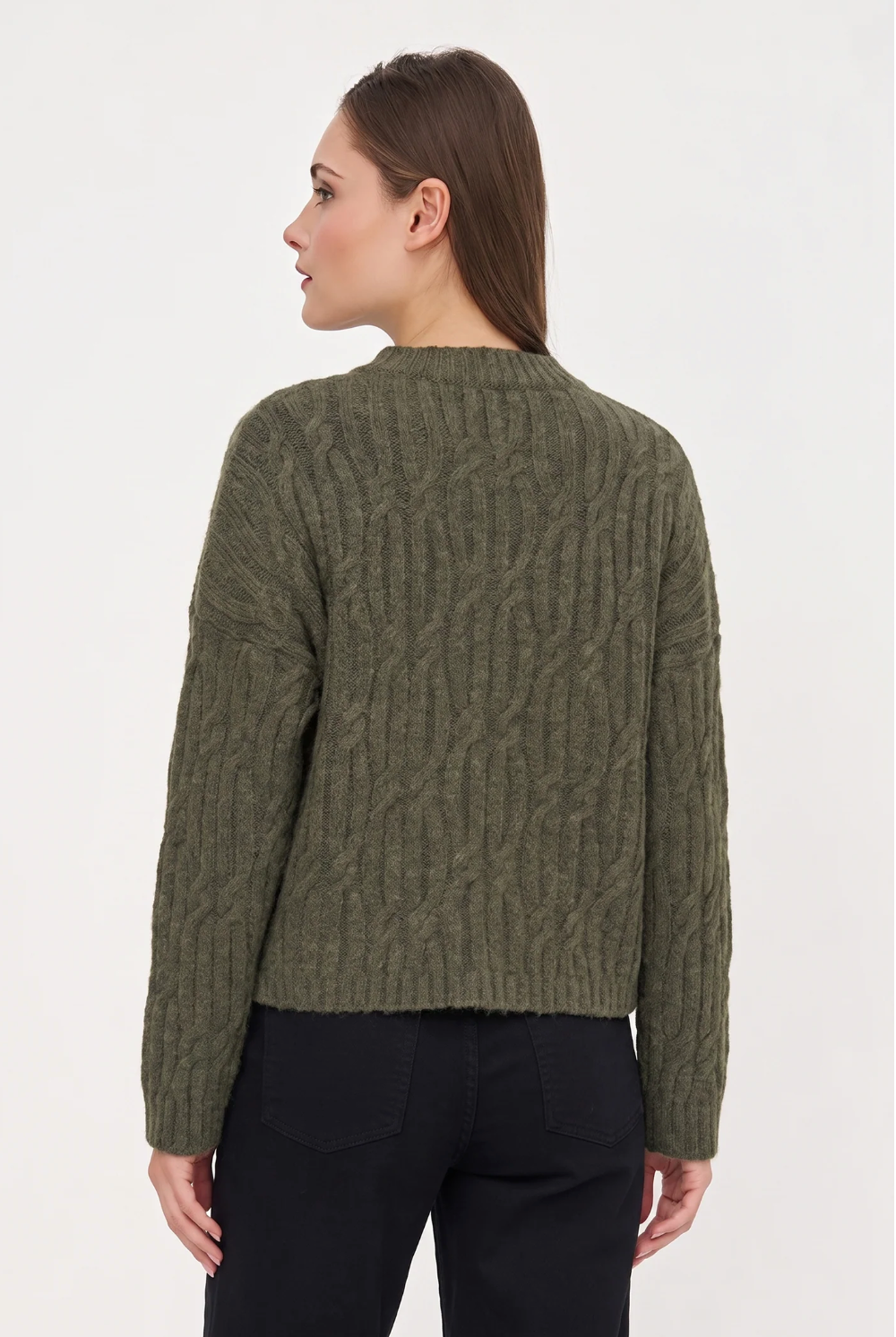 M (Made in Italy) sweater, cable crewneck 33-A3220Z
