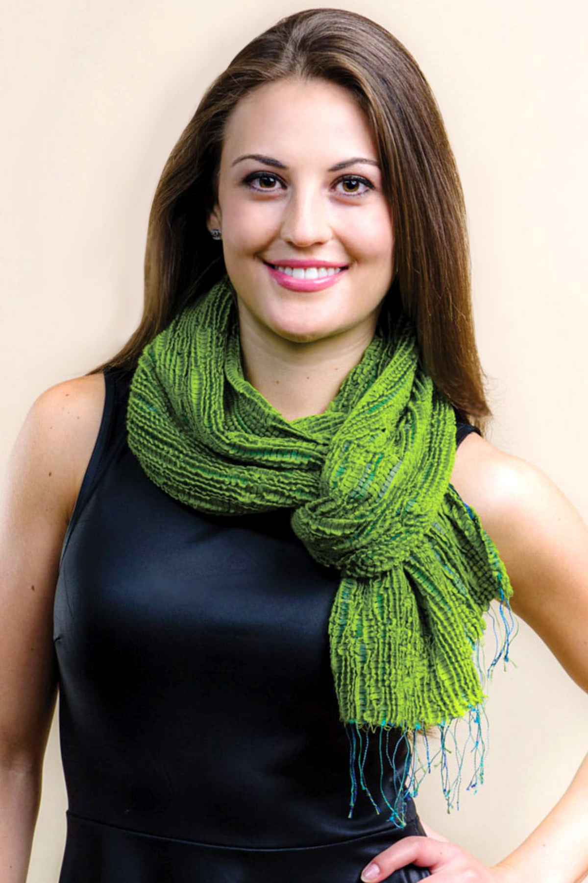 Sevya Revati scarf, wool/silk crinkle (3 colors)