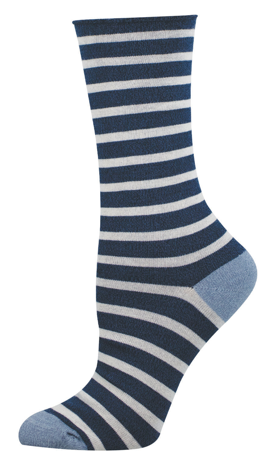 Socksmith bamboo crew, sailor stripe women's sizing (6 colors)