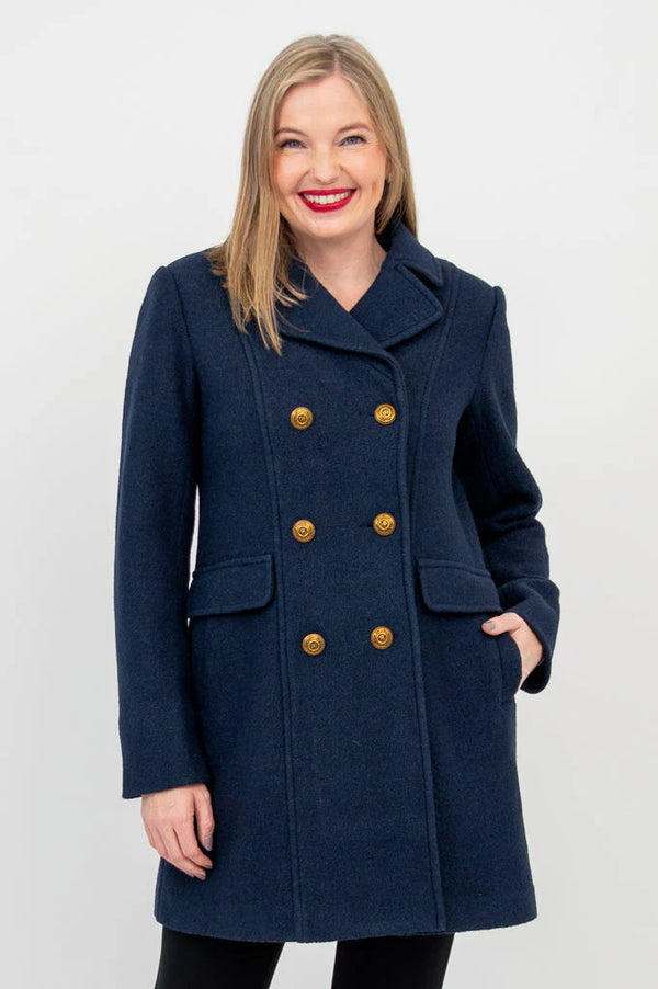 Blue Sky Vicky coat jacket boiled wool peacoat