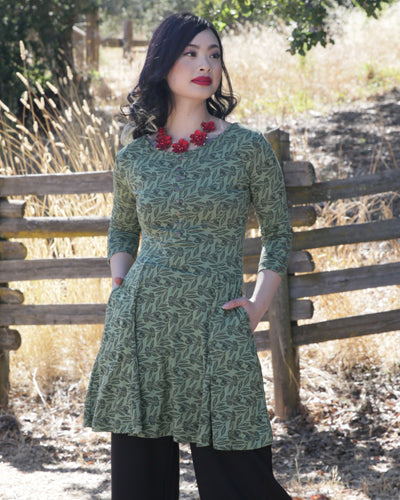 Effie's Heart Cara Tunic, Olive print