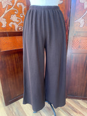 Cut Loose pant, crop sweater knit Chocolate