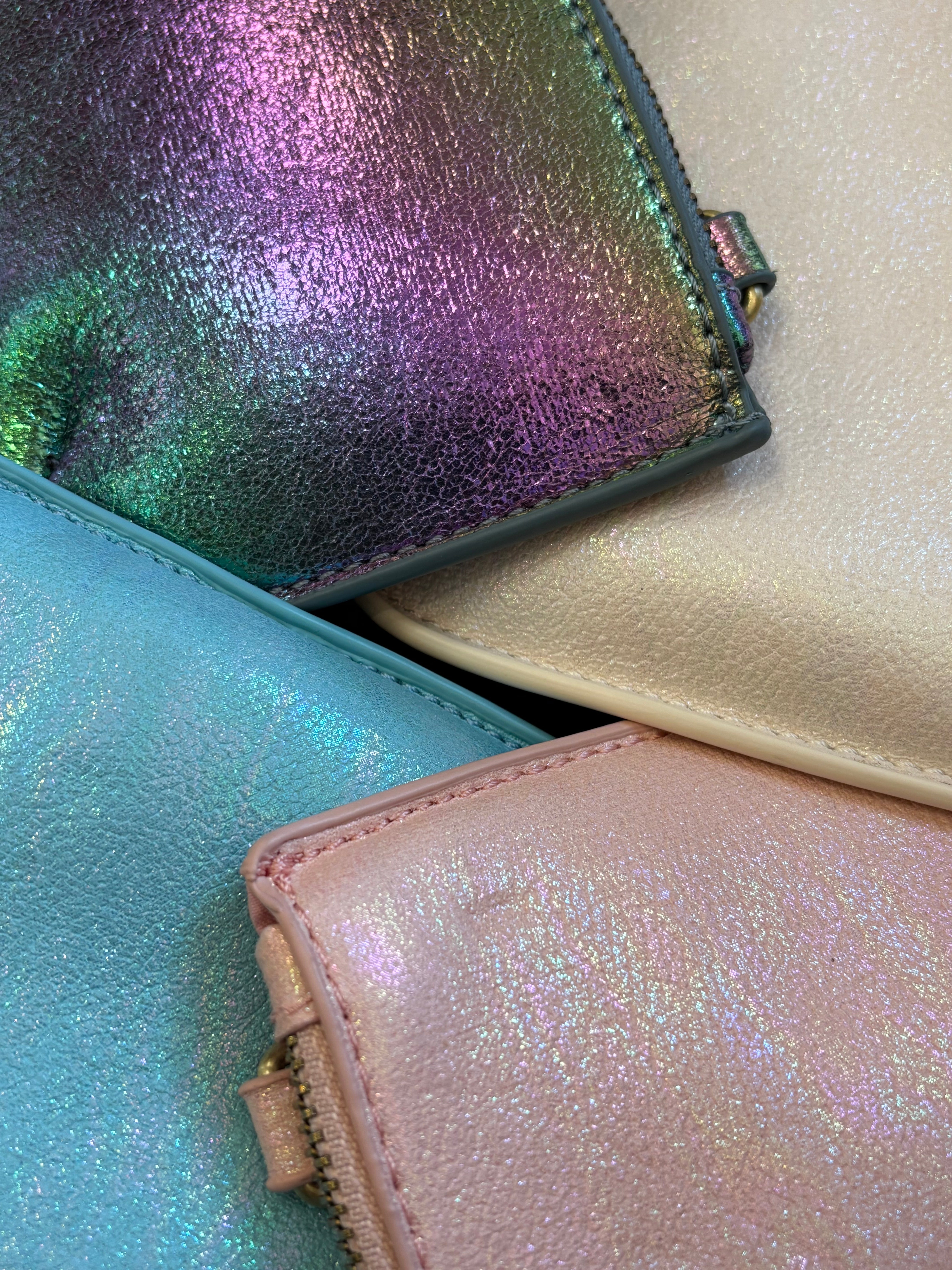 Joy Susan Holographic Mini wristlet crossbody clutch