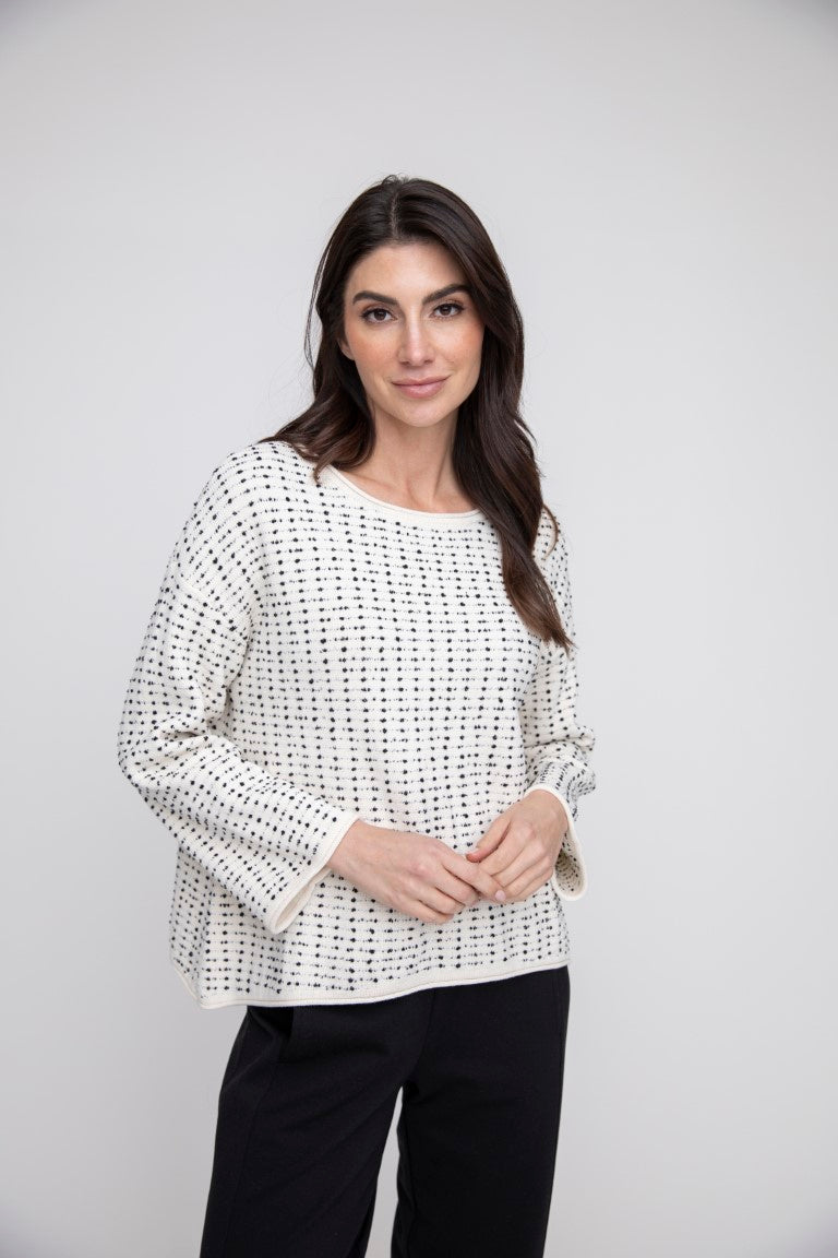 Liv by Habitat sweater 380020, textured dots swing pullover