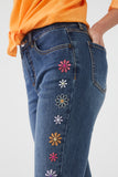 FDJ Olivia pencil crop jeans 2390779, embroidered