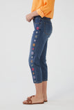 FDJ Olivia pencil crop jeans 2390779, embroidered