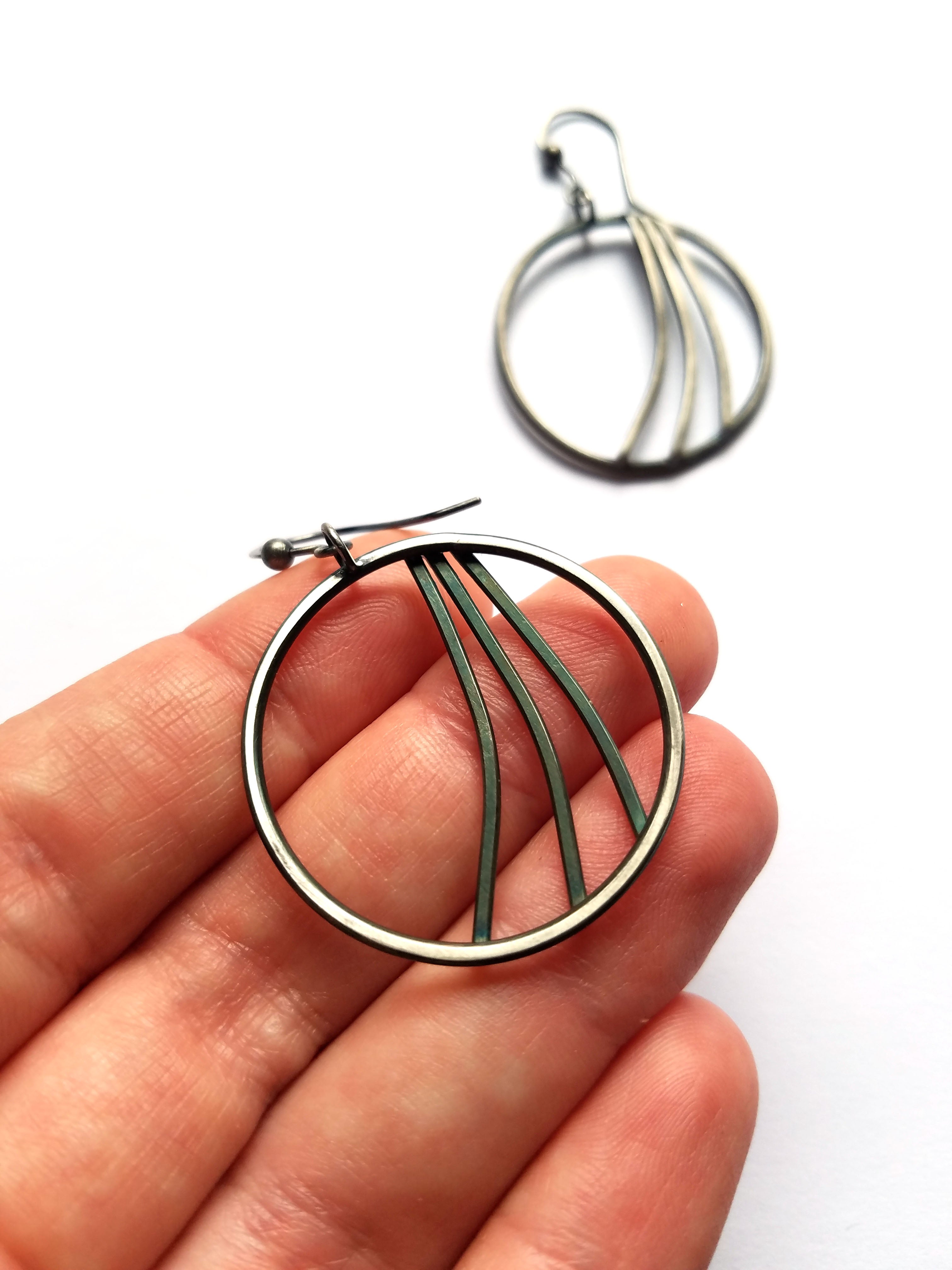 Erin Austin earrings, #244 swoosh