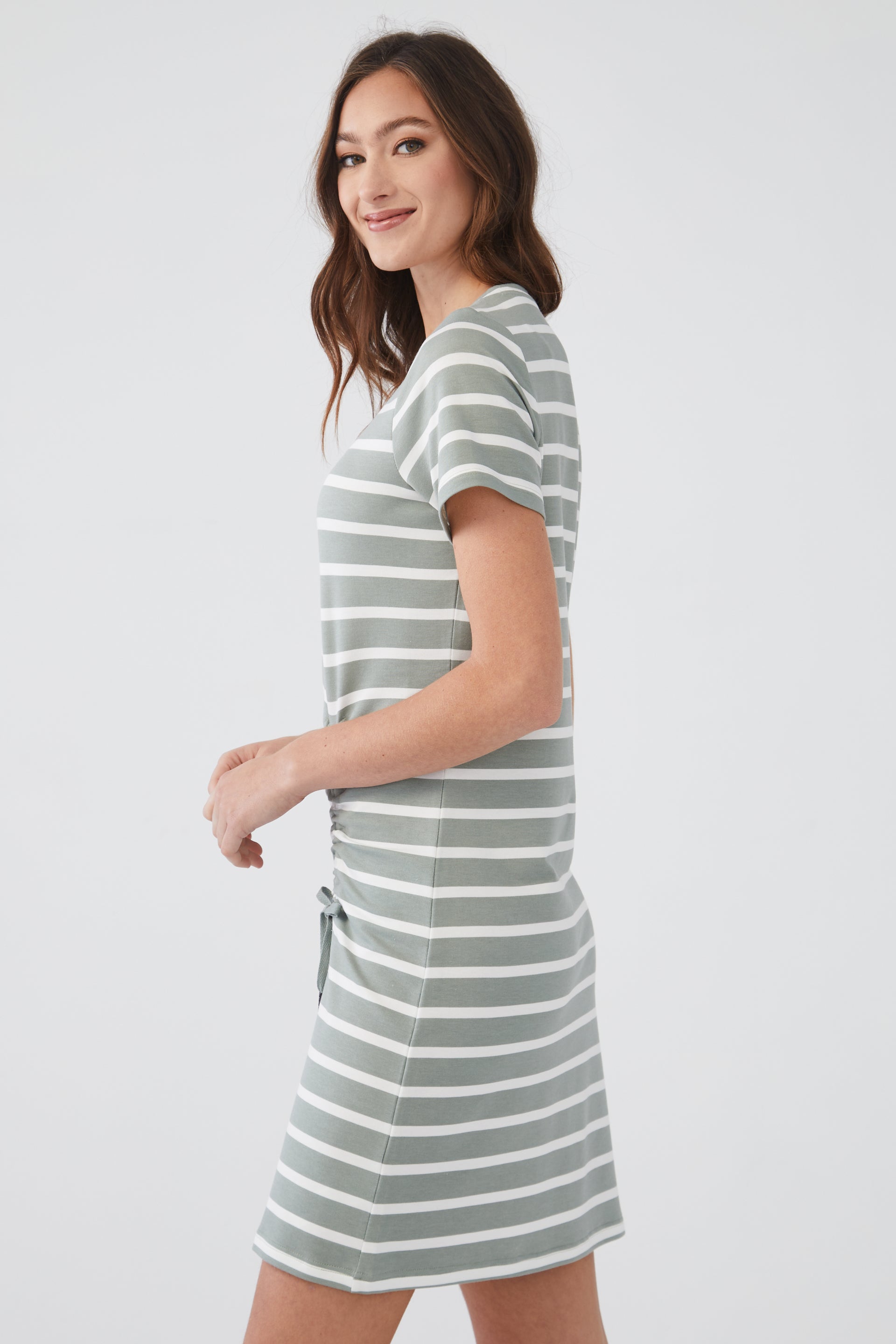 FDJ dress 7049834, short sleeve ruched SALE sizes M, L, XXL