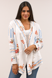 Caite Sia hoodie, open-front embroidered