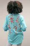 Caite Nola shirt, multi embroidered back