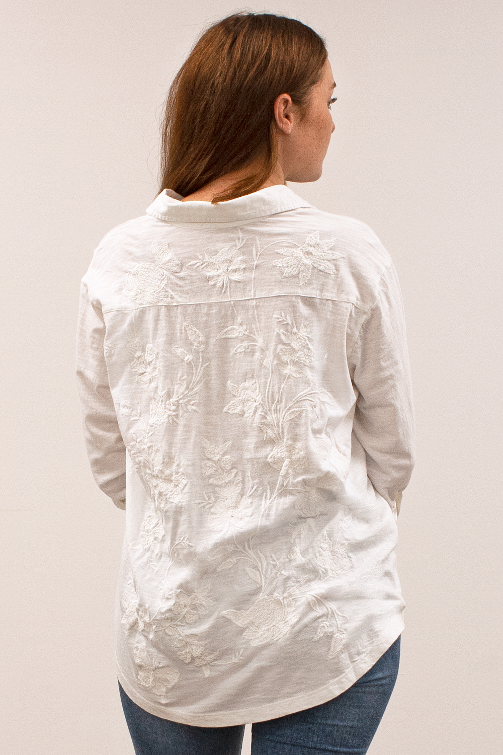 Caite Marcela shirt, embroidered back