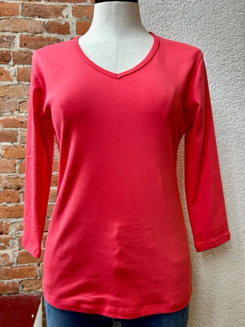 Camiseta Necessitees cuello pico manga 3/4 (6 colores)