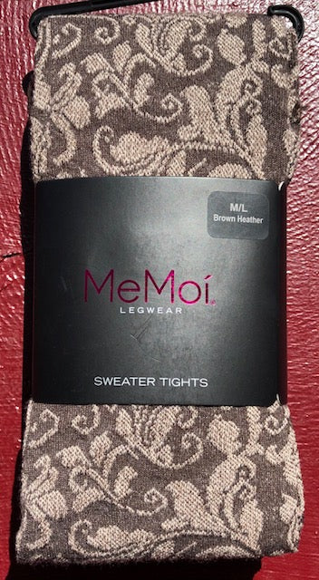 MeMoi tights, sweater-knit print (5 colors/patterns)