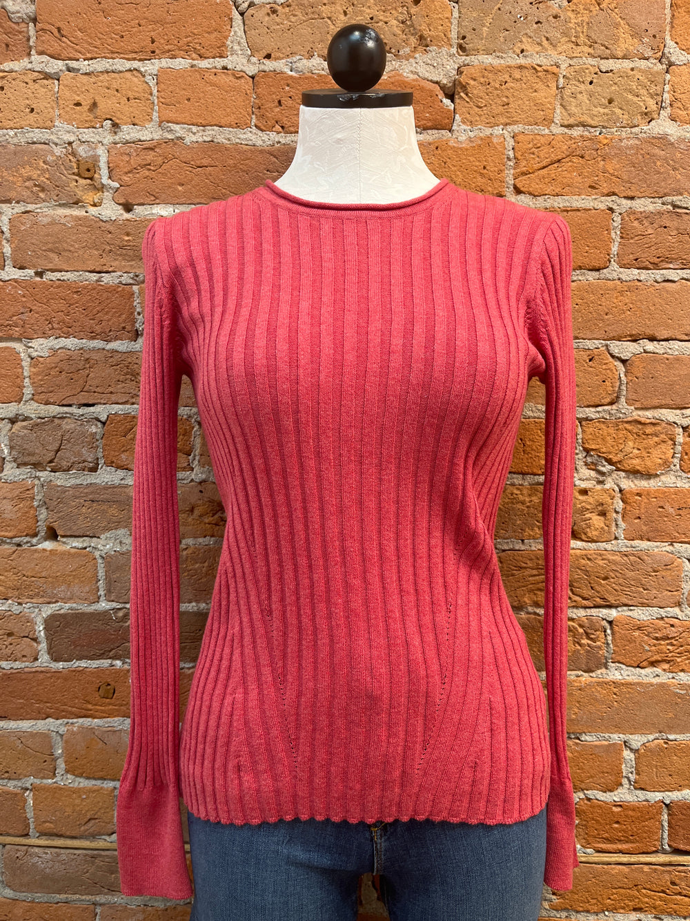 Alashan sweater, cotton cashmere ribbed crew (2 colors)