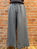 Pantalón holgado corte cruzado lino-algodón