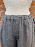 Pantalón holgado corte cruzado lino-algodón