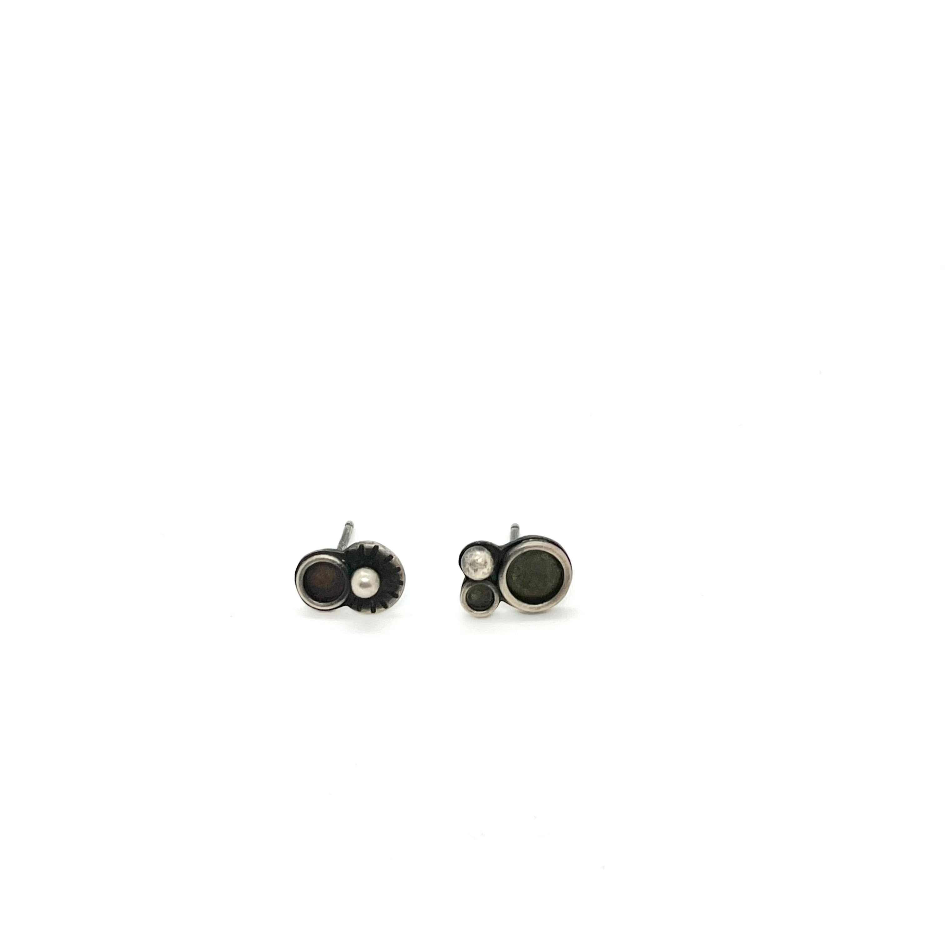Erin Austin earrings, #237 asymmetric orbital studs