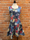 Flutter Kelly dress , chinois floral print SALE Sizes S, XL, 2X