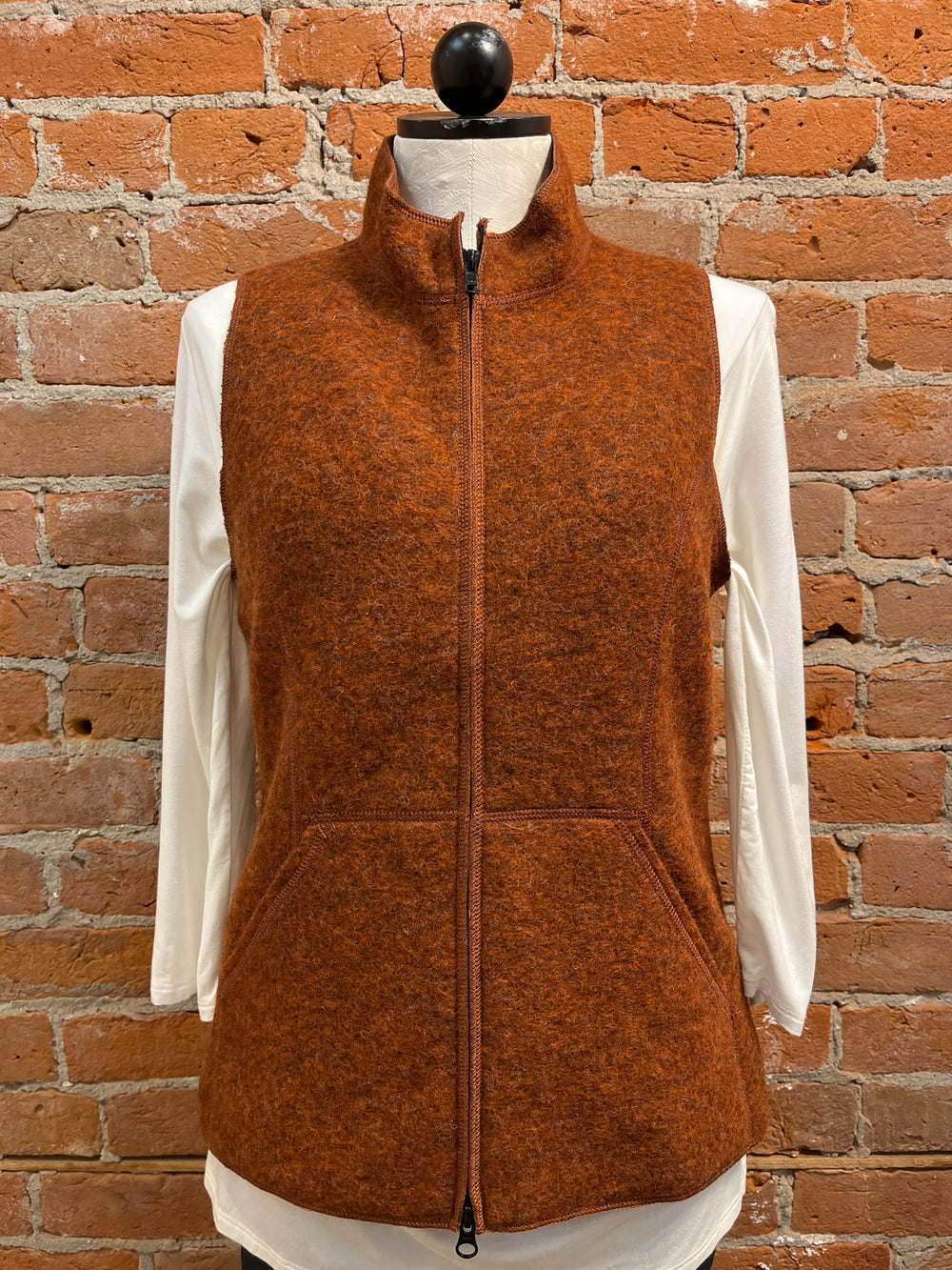 Cut Loose vest, boiled wool zip front – Belle Starr