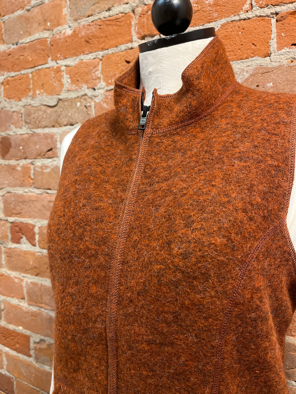 Cut Loose vest, boiled wool zip front SALE size XS