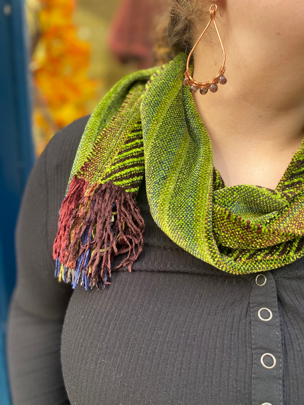 The Dunlap Weavers scarf, 1166S 56" chenille (2 colors)