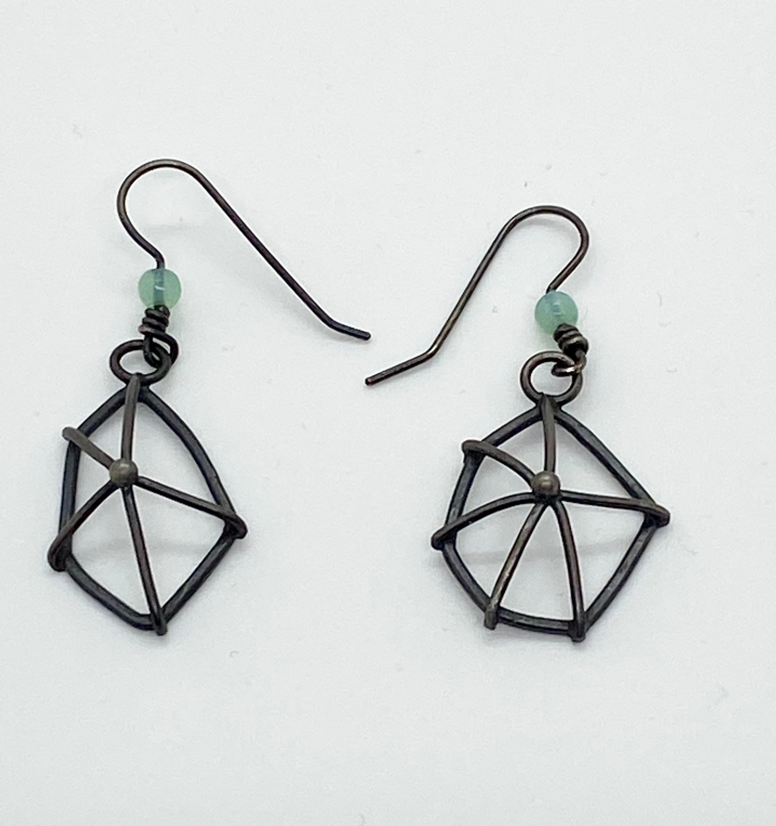 Erin Austin earrings, #56 Web (3-dimensional)