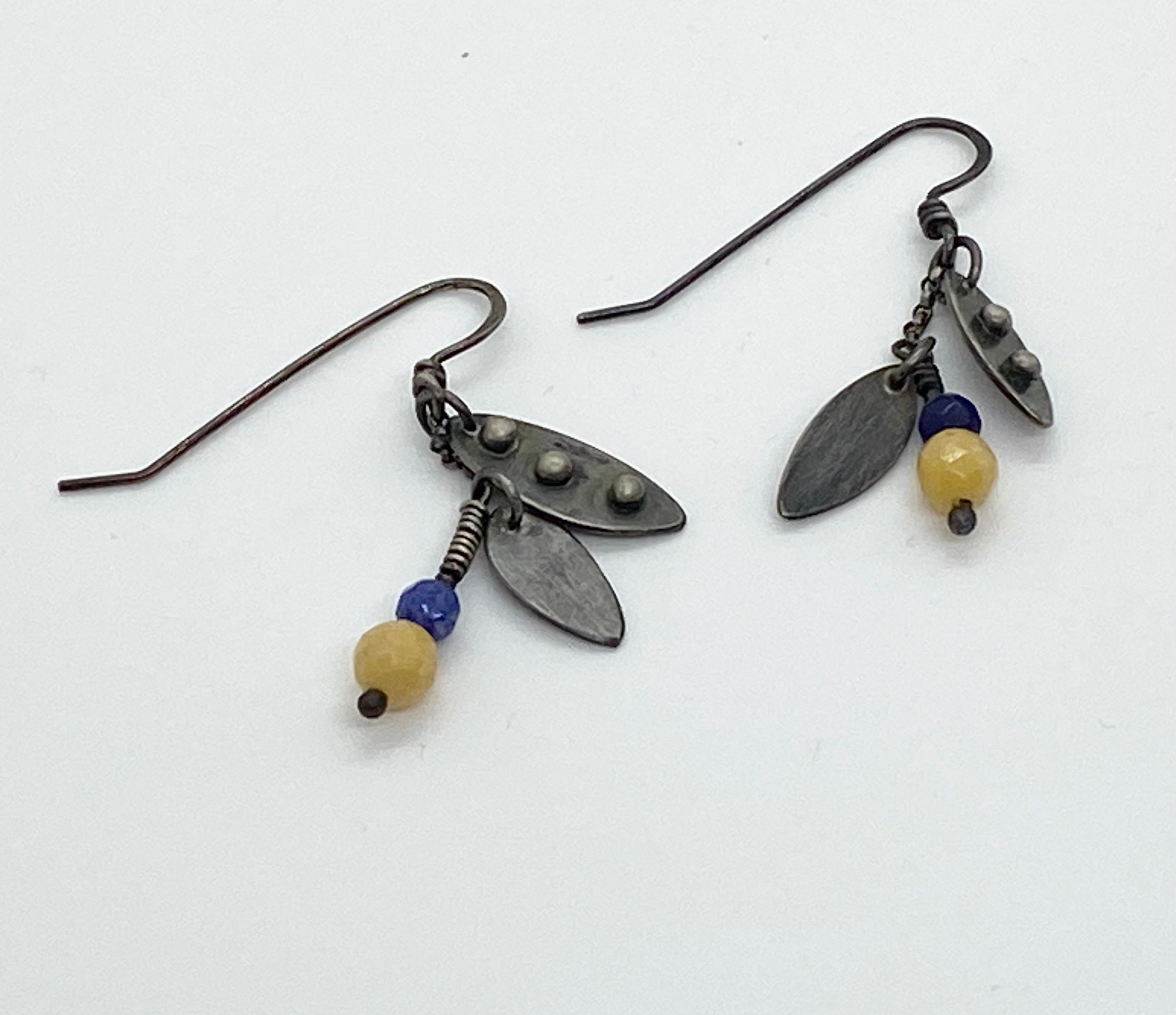 Erin Austin earrings, #90 Pod Leaf Dangles