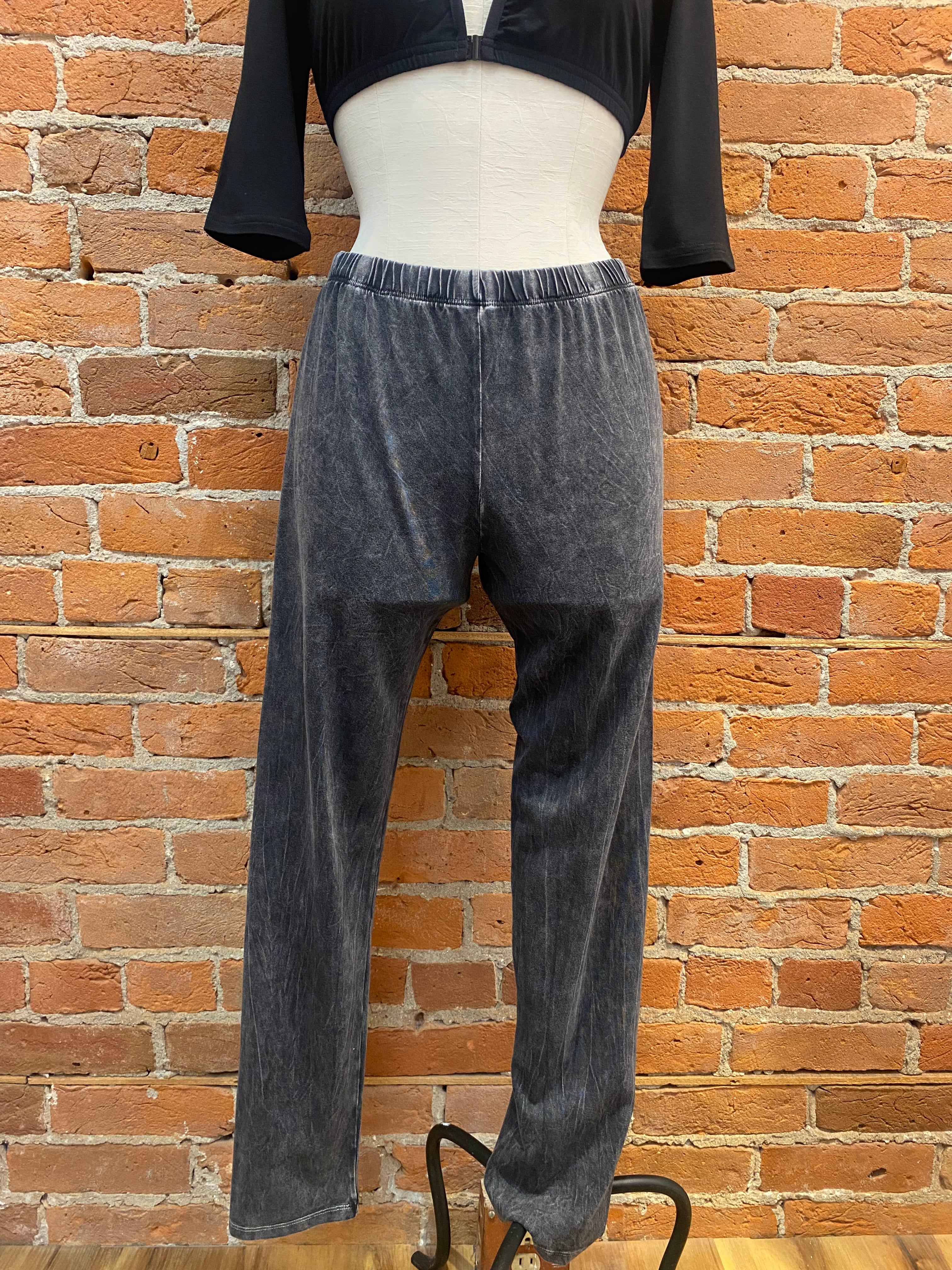Jess & Jane legging M31, full-length cotton mineral wash