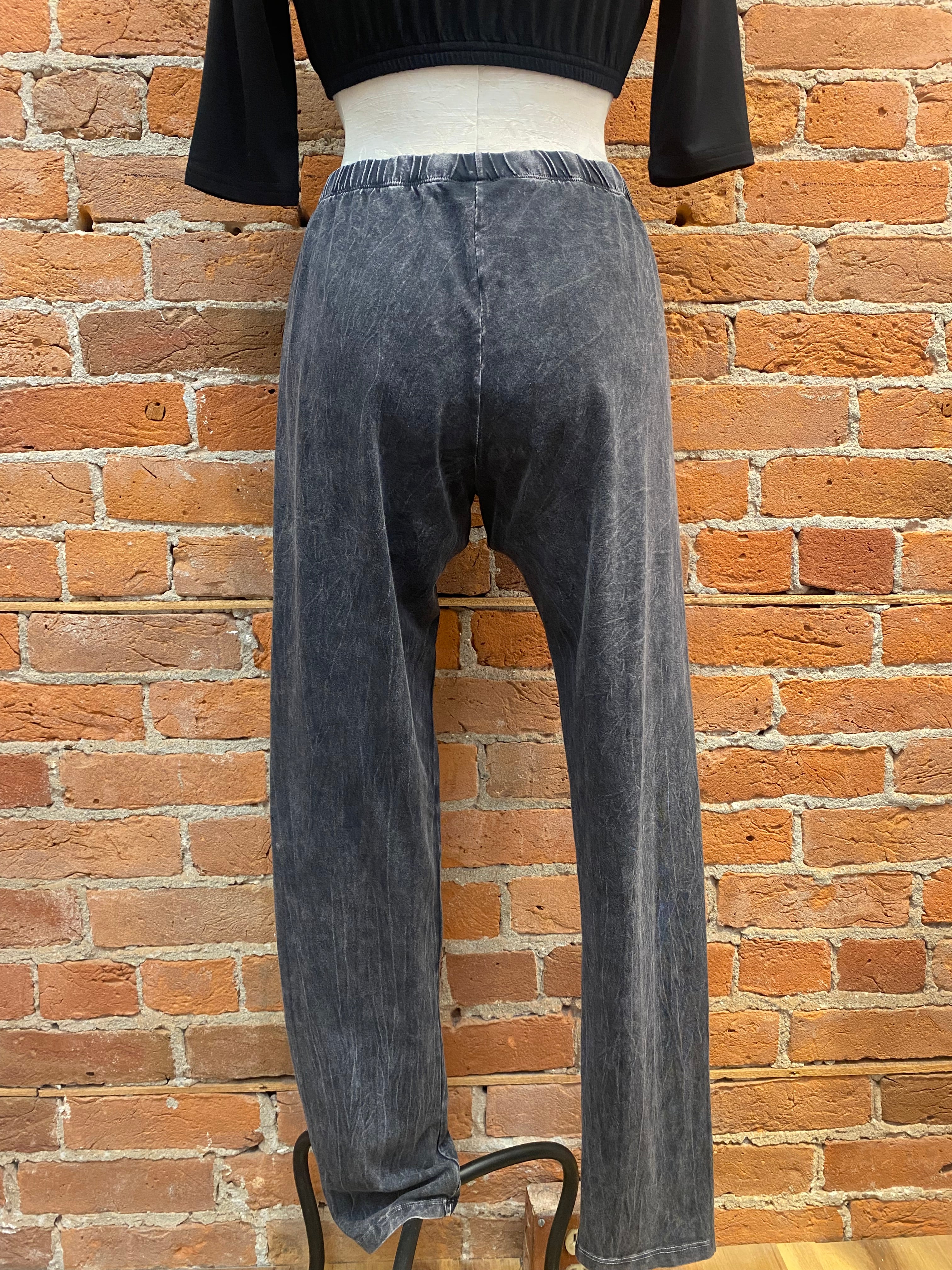 Jess & Jane legging M31, full-length cotton mineral wash