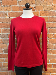 Jersey Alashan, cuello redondo de algodón-cachemira