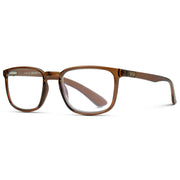 WMP Zack blue-light reading glasses, +1.75 crystal brown