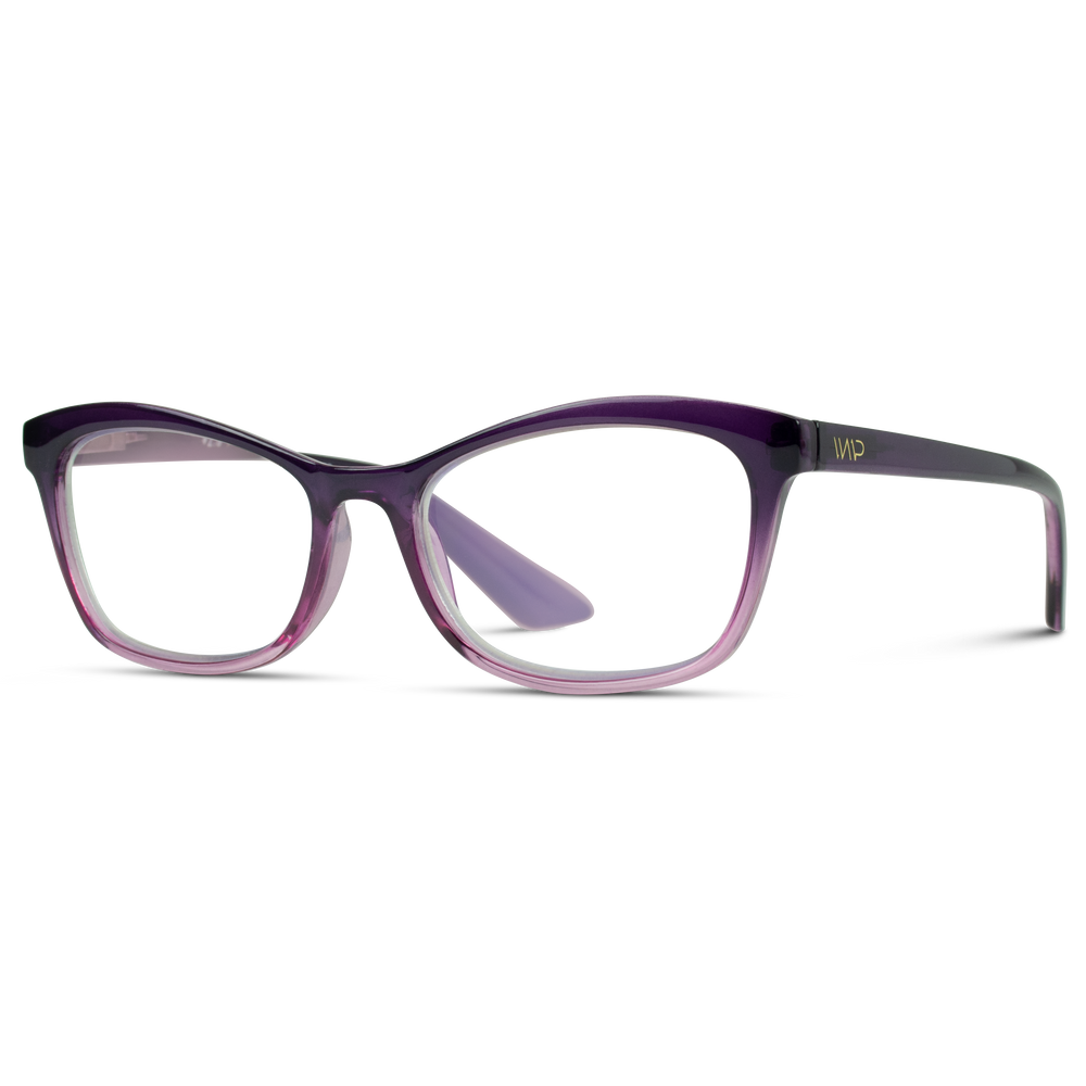 WMP Jen gafas de lectura con luz azul +1,5 cristal violeta