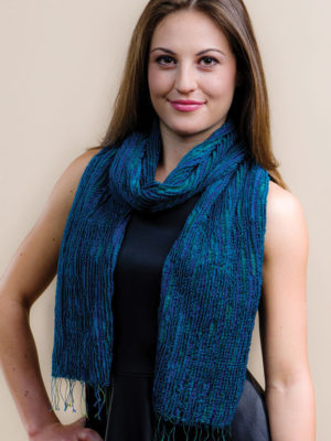 Sevya scarf, Revati wool/silk crinkle (11 colors)