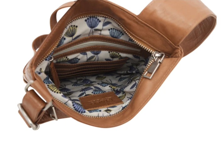 Monedero de piel Latico, bandolera Athena (5 colores)