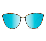 WMP Aria polarized sunglasses, tortoise/blue