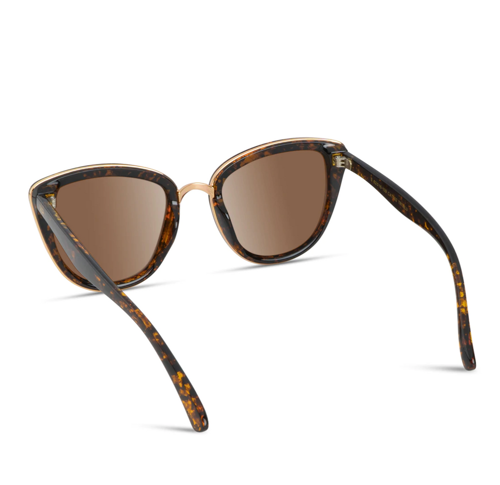 WMP Aria polarized sunglasses, tortoise/blue