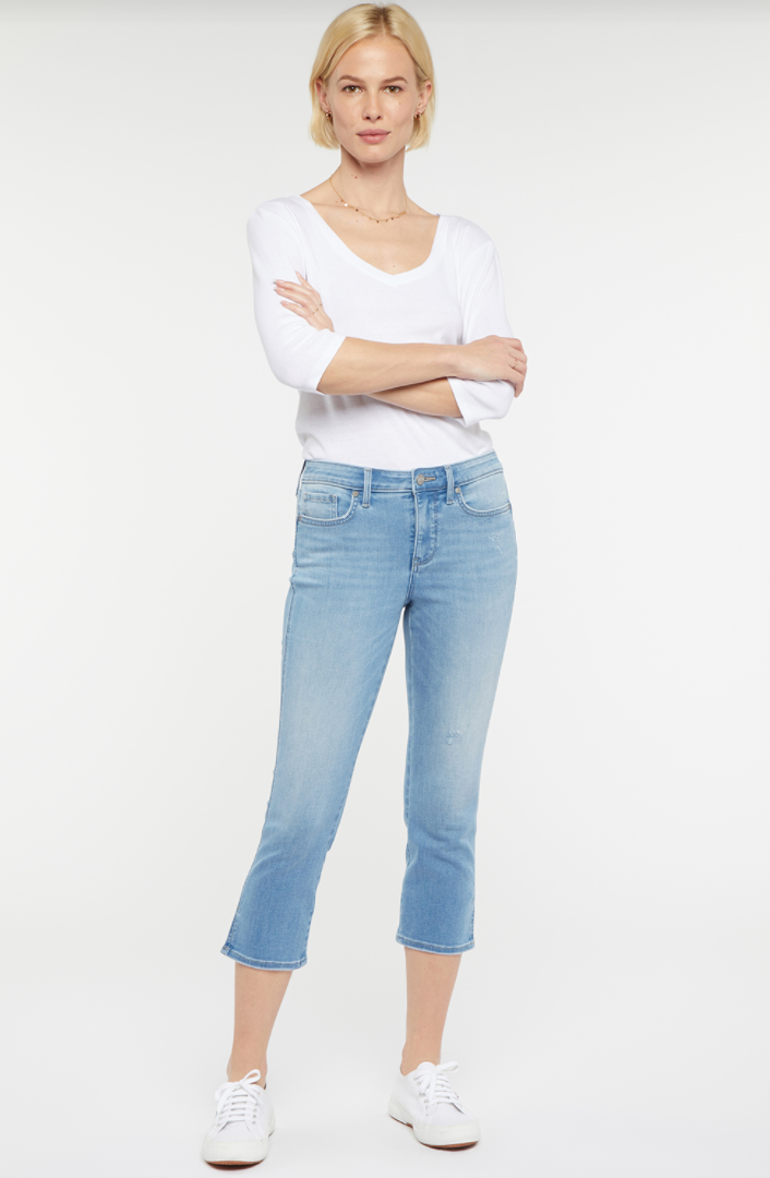 NYDJ Chloe capri jeans with side slit