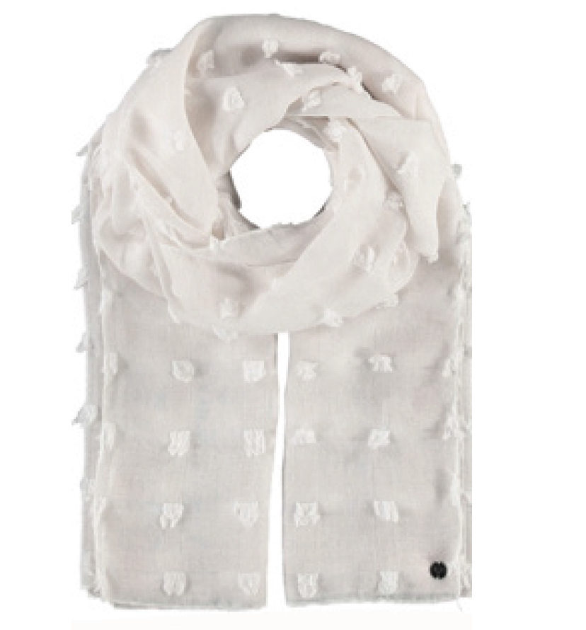 Fraas scarf 602033, oblong textured solid