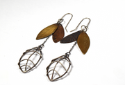 Erin Austin earrings, #234 long 3-metal