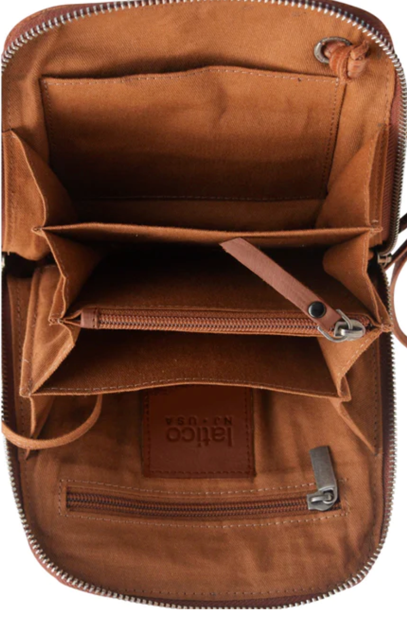 Monedero de piel Latico, bandolera Lilly
